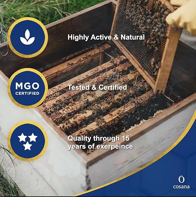 Cosana Manuka Honey 400 MGO+ 8.8oz (250g) - New Zealand Certified Pure