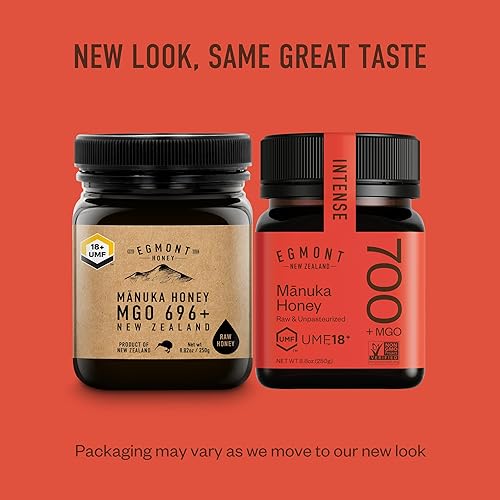 Egmont Honey Raw Manuka Honey MGO 700+ UMF 18+ 8.8oz - New Zealand, Non-GMO, Kosher