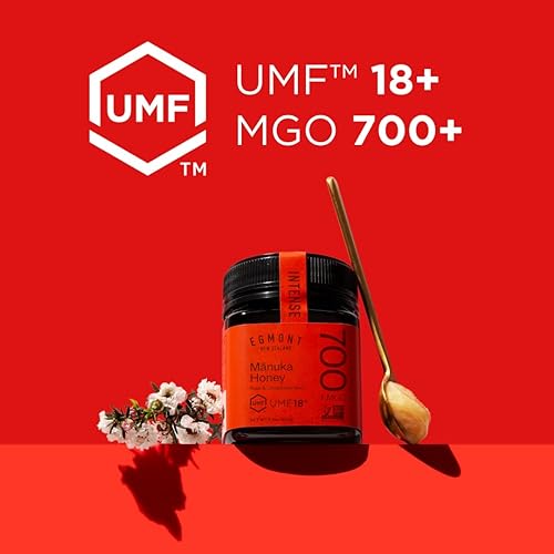 Egmont Honey Raw Manuka Honey MGO 700+ UMF 18+ 8.8oz - New Zealand, Non-GMO, Kosher