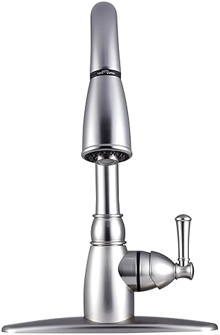 Dura Faucet DF-PK160-SN RV Non-Metallic Pull-Down Kitchen Sink Faucet (Brushed Satin Nickel)