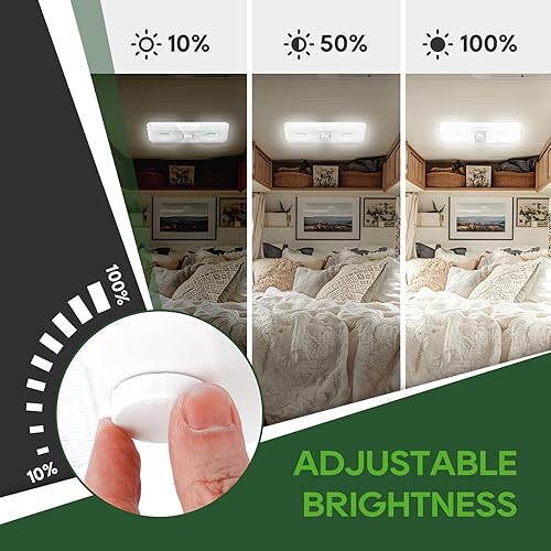 RVGUARD RV LED Ceiling Double Dome Light, 12V LED Lights, RV Interior Light with Adjustable Brightne