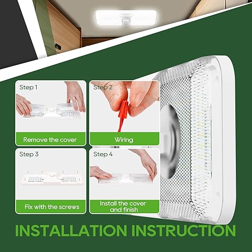 RVGUARD RV LED Ceiling Double Dome Light, 12V LED Lights, RV Interior Light with Adjustable Brightne