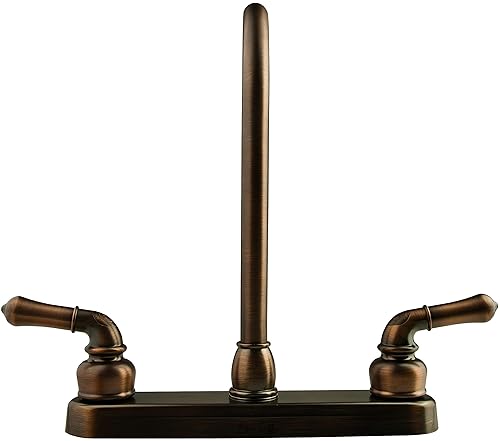 Dura Faucet DF-PK330HC-ORB RV J-Spout Kitchen Sink Faucet (Oil-Rubbed Bronze)