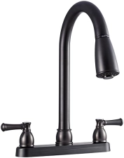 Dura Faucet DF-PK350L-VB Low Weight Metallic Plating over ABS Plastic Resin Two-Handle Pull-Down RV