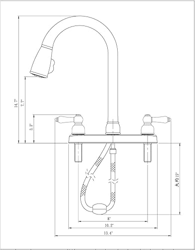 Dura Faucet Lightweight Venetian Bronze RV Kitchen Sink Faucet