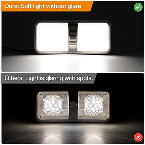 Aaleds 12V RV Interior LED Lights 1000LM, 8W Camper Fixtures, Dome Light with Switch - Natural White (4 Pack)