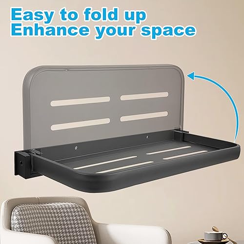 YEXEXINM RV Aluminum Fold-Down Wall Shelf 2-Pack | Hidden Wall-Mounted Foldable Storage for Compact Camper | RV Furniture & Hardware