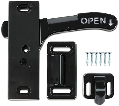 Leisure Coachworks RV Screen Door Latch Kit - Right Handle, Camper Motorhome Travel Trailer