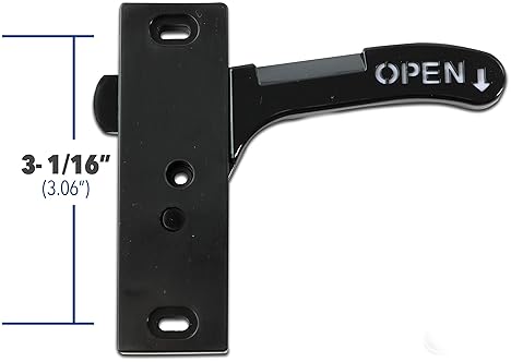 Leisure Coachworks RV Screen Door Latch Kit - Right Handle, Camper Motorhome Travel Trailer