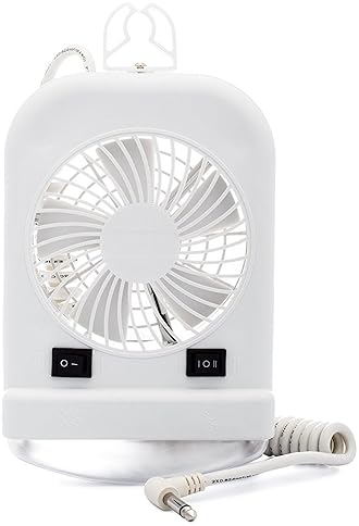 Lumitromics RV Portable 12V LED Interior Bunk Light and Fan Combo with Quiet Motor and 8-Foot Cord