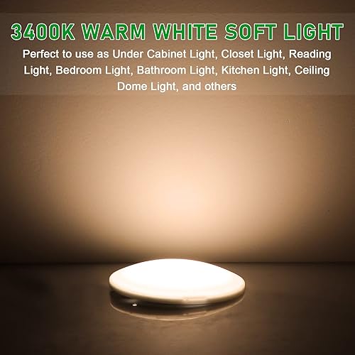 Risestar lighting RV LED Interior Ceiling Lights, Ultra Slim, Energy-Efficient, 3.25 inch, DC12V, 3400K (Pack of 6)