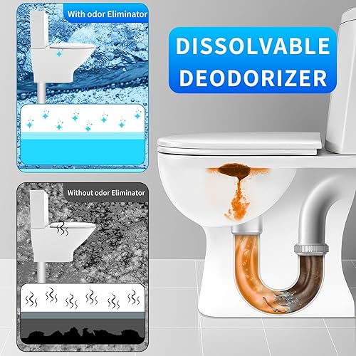 BEBOBLY Extra Strength RV Toilet Treatment Drop Ins, Septic Tank Cleaner & Odor Control - Orange Flavor, 50 Pack