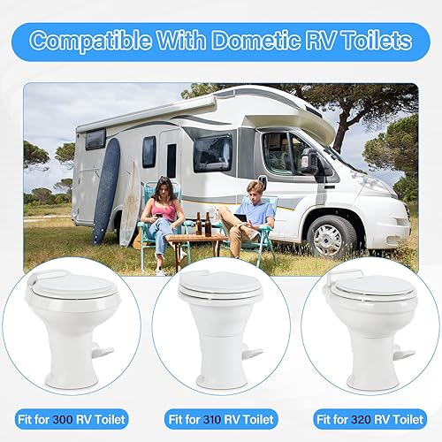 UHEGDRR Dometic RV Toilet Seal & Flange Replacement Kit - 3-in-1 Combo