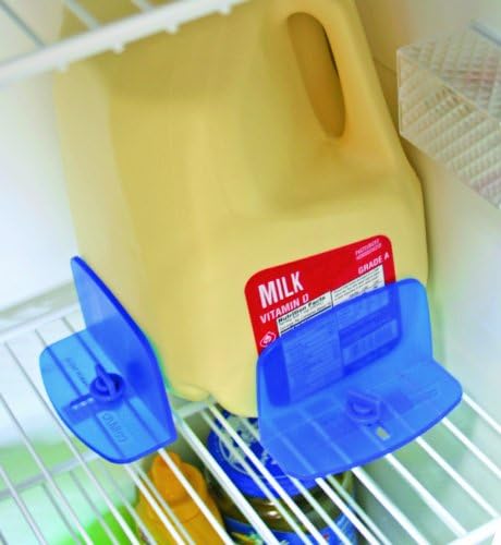 Camco RV Fridge Brace Set for Secure Food and Drink Storage - Ideal for RVs, Boats, Camping - 2 Pack Blue