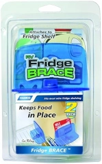 Camco RV Fridge Brace Set for Secure Food and Drink Storage - Ideal for RVs, Boats, Camping - 2 Pack Blue