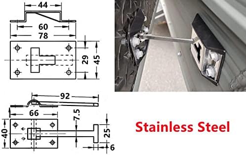 Abczok Stainless Steel RV T-Style Door Holder Catch for Camper Trailer - 1 Pack