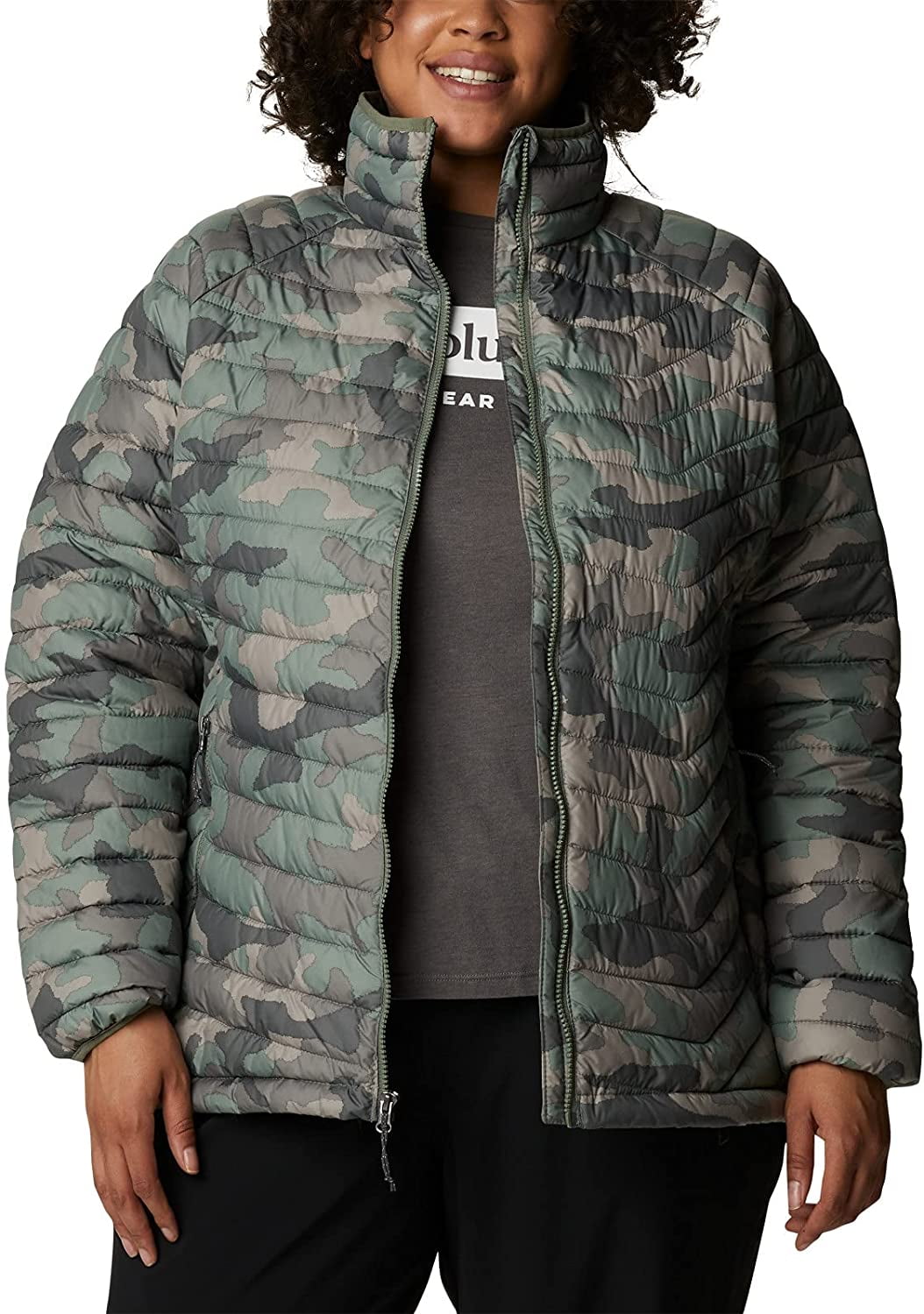 Columbia Women's Powder Lite Jacket in Cypress Trad Camo Print - Size Medium