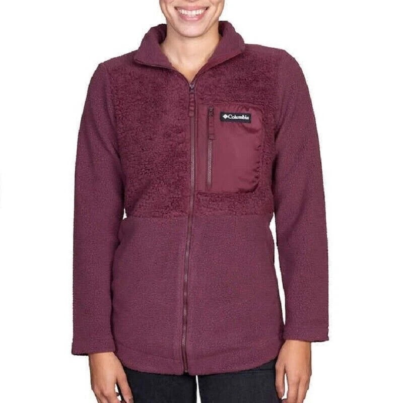 Columbia Women's Fleece Full Zip Jacket in Malbec, X-Small
