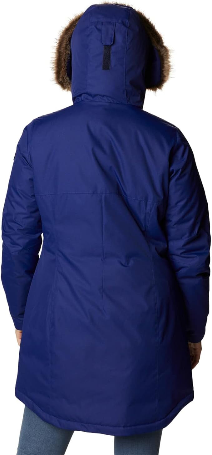 Columbia Women's Long Insulated Jacket, Dark Sapphire, Size Large