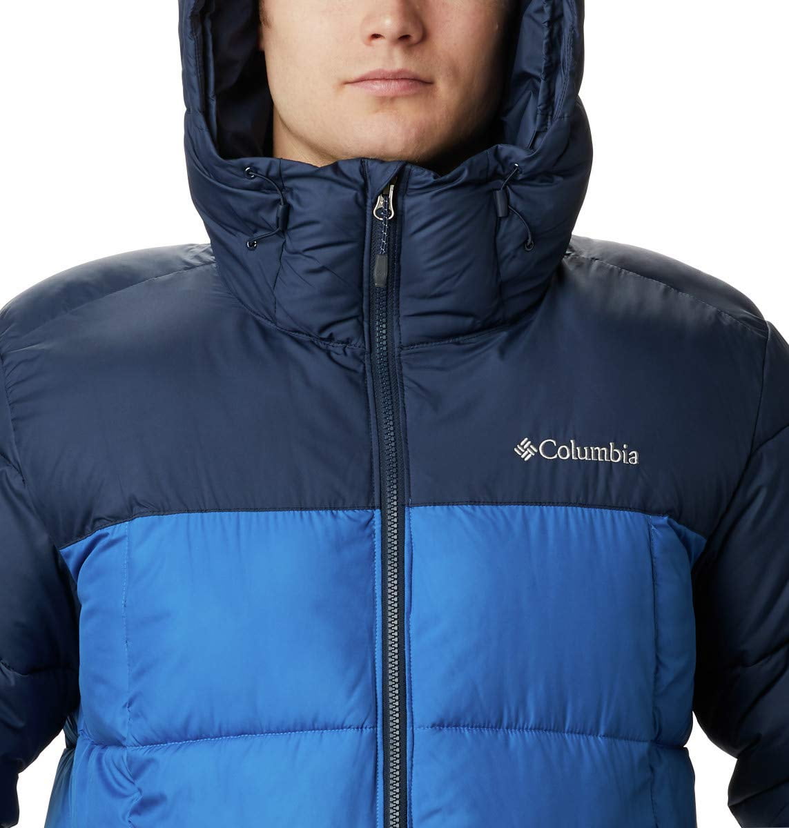 Columbia Men's Pike Lake Hooded Jacket - Bright Indigo/Collegiate Navy, Size Medium
