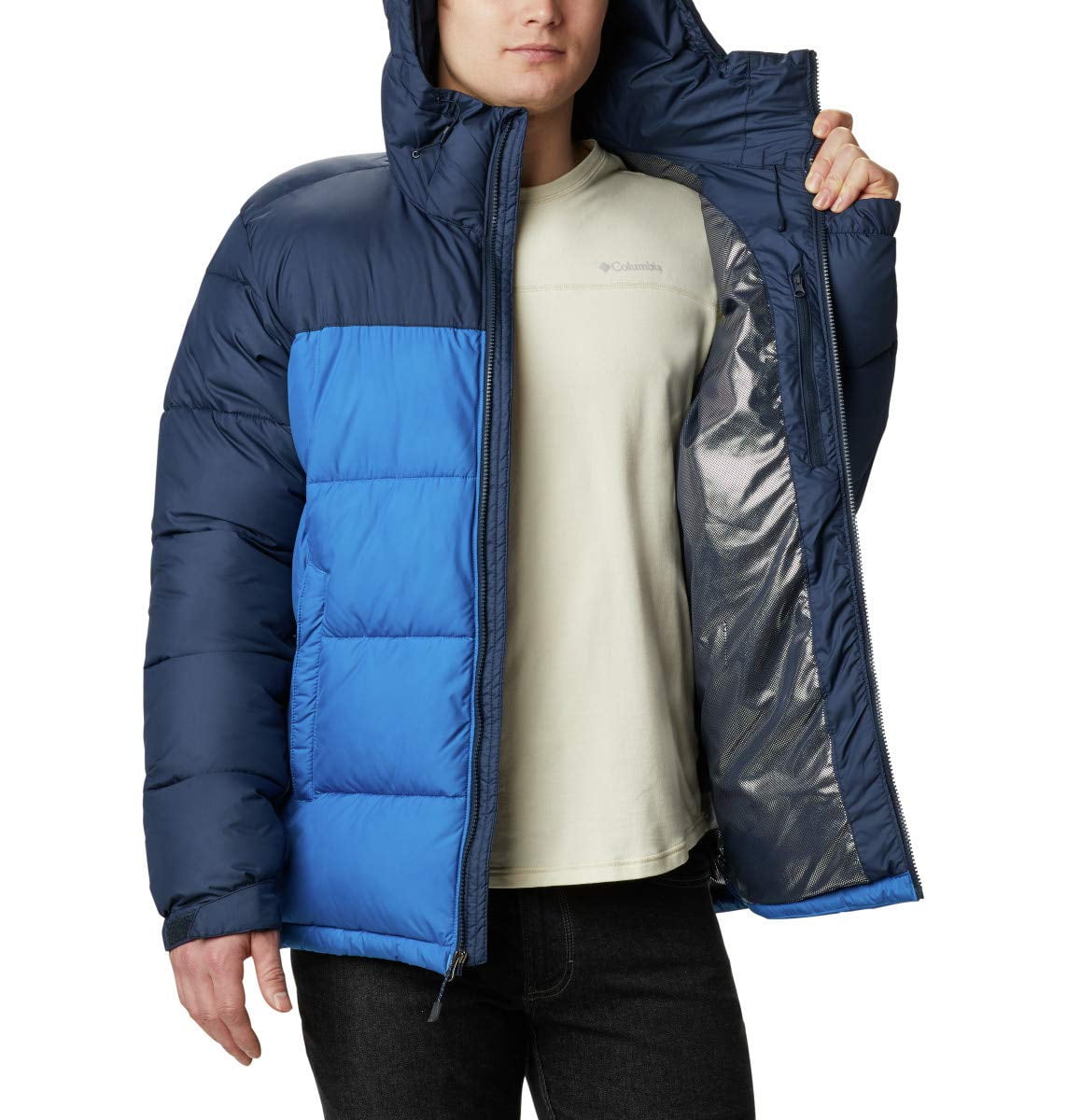 Columbia Men's Pike Lake Hooded Jacket - Bright Indigo/Collegiate Navy, Size Medium