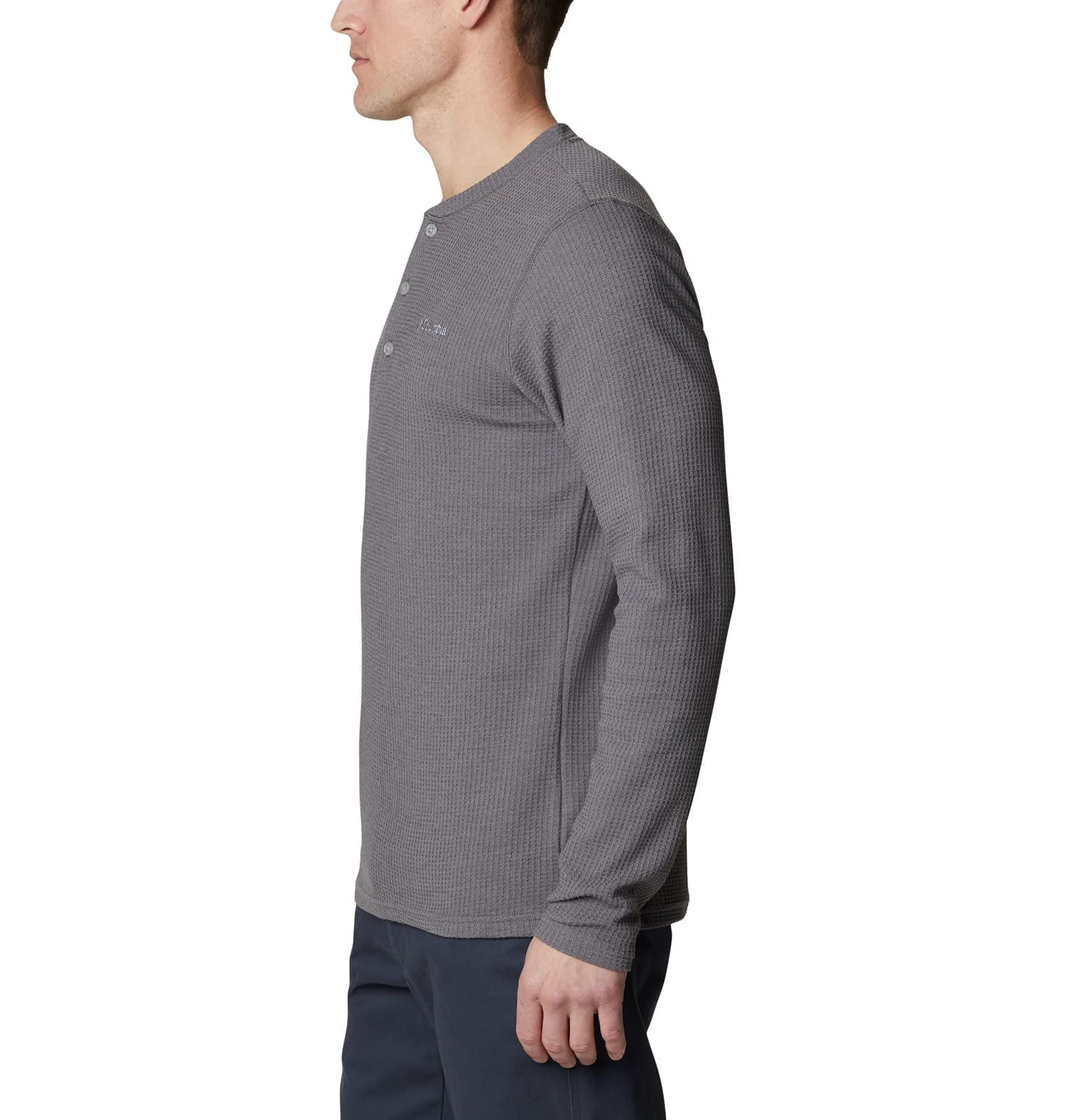 Columbia Men's Pine Peak Waffle Henley - Long Sleeve Style