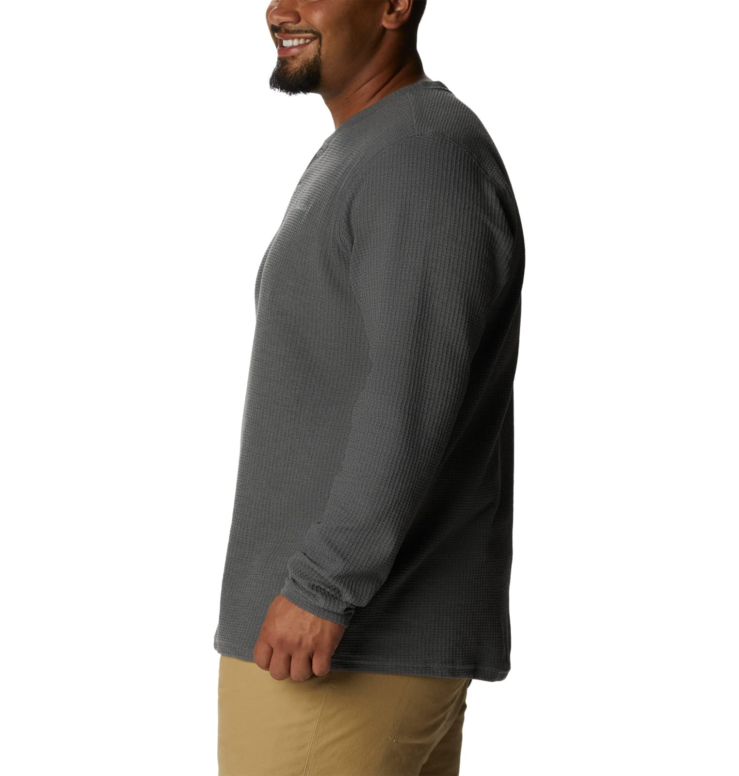 Columbia Men's Pine Peak Waffle Henley - Long Sleeve Style