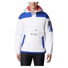 Columbia Men's Challenger Half-Zip Pullover Jacket, White/Lapis Blue, Size S