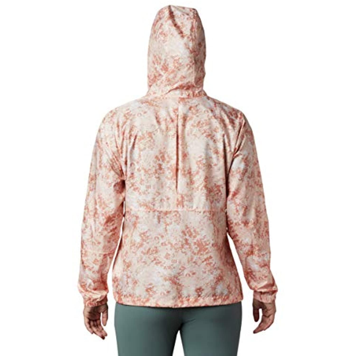 Columbia Women's Flash Forward Printed Windbreaker - Peach Cloud Texture, Small