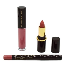 Pat McGrath Mini Divine Rose Lip Trio Set for Women - MatteTrance Lipstick, Lust Gloss, PermaGel Lip Pencil