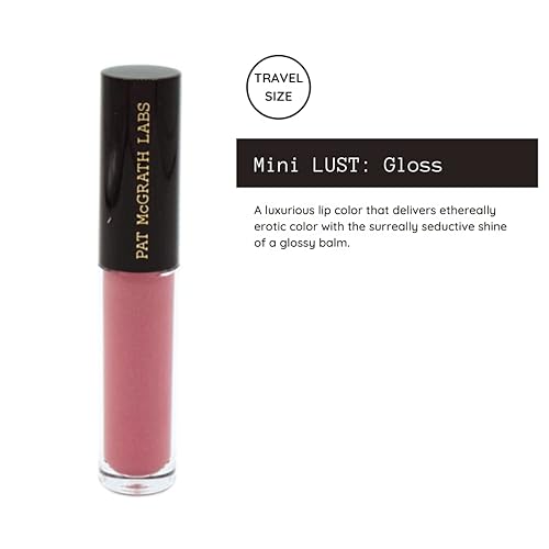 Pat McGrath Mini Divine Rose Lip Trio Set for Women - MatteTrance Lipstick, Lust Gloss, PermaGel Lip Pencil