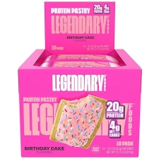Legendary Foods 20g Protein Low Carb Meal Bar - Gluten-Free Keto Snack Box, 10 Zero Sugar Energy Bars