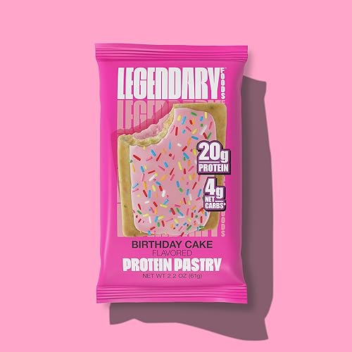 Legendary Foods 20g Protein Low Carb Meal Bar - Gluten-Free Keto Snack Box, 10 Zero Sugar Energy Bars