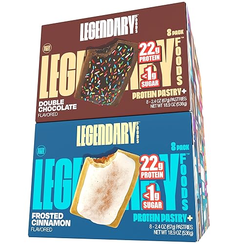 Legendary Foods Low Carb Protein Pastry Bundle - Gluten Free & Keto Snacks - Healthy Energy Bars - 16 Pack