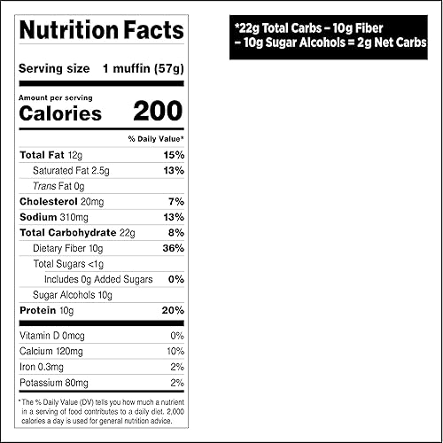 Quest Bake Shop Chocolate Chip Muffins: 10g Protein, 2g Net Carbs, Low Sugar - 8 Pack