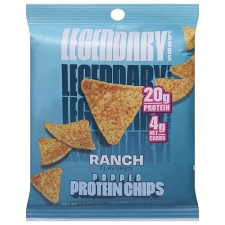 Legendary Foods Ranch Flavored Popped Protein Chips, 1.2 oz - Delicious Snack