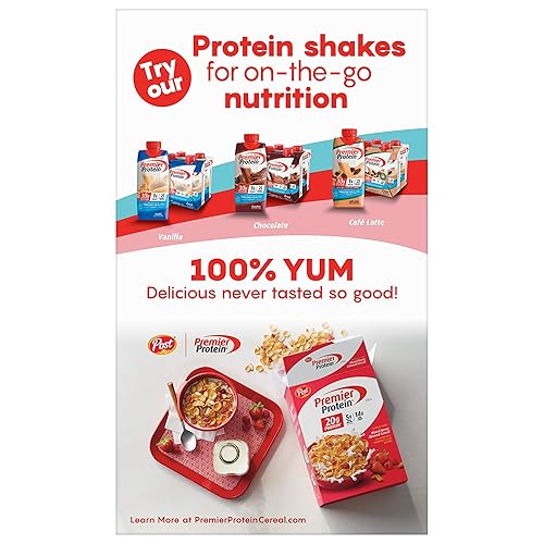 Premier Protein Chocolate Almond Cereal - High Protein, 20g per Serving, 9 oz Box