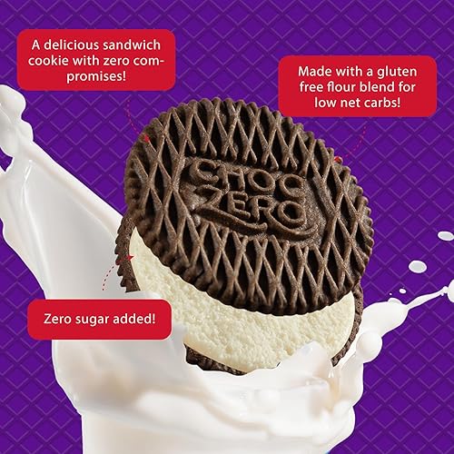 ChocZero Keto Chocolate Sandwich Cookies - Low Sugar, Gluten-Free Dunkies (1 Box, 9oz)