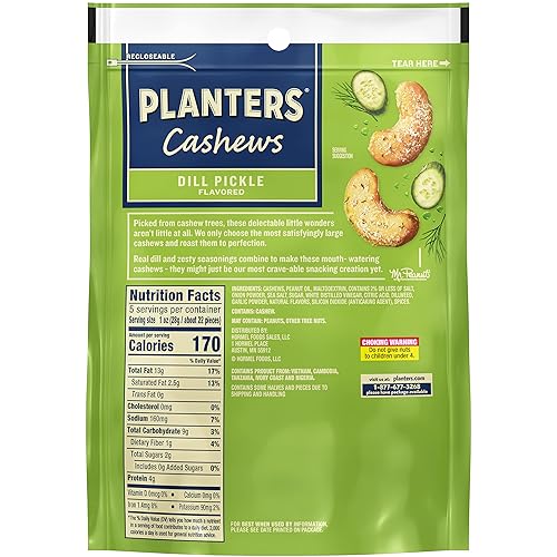 HORMEL PLANTERS Cashews Dill Pickle Trail Mix Snack Pack - 5 Oz Bag