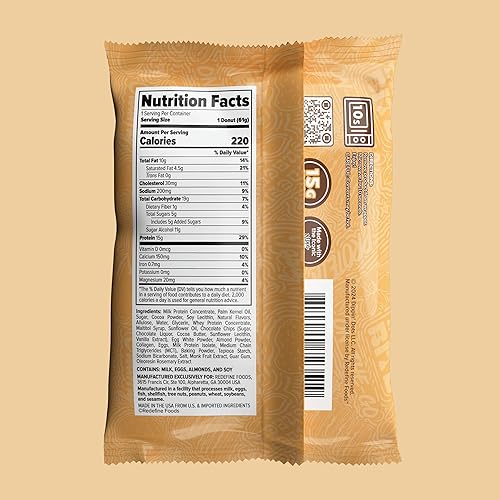 Redefine Foods Protein Donut - Chocolate Chip Cookie Dough Flavor - 15g Protein - 8 Count