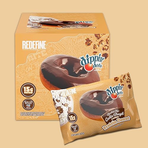 Redefine Foods Protein Donut - Chocolate Chip Cookie Dough Flavor - 15g Protein - 8 Count