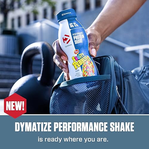 Dymatize Performance Protein Shake, Fruity Pebbles Flavor, 30g Protein, BCAA for Muscle Recovery, No Sugar, Gluten-Free, 11.5oz, 12-Pack
