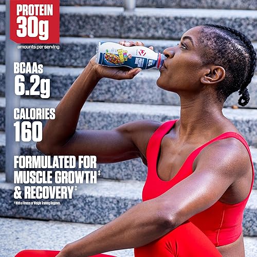 Dymatize Performance Protein Shake, Fruity Pebbles Flavor, 30g Protein, BCAA for Muscle Recovery, No Sugar, Gluten-Free, 11.5oz, 12-Pack