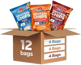 Atkins Protein Chips Variety Pack - Low Carb, High Protein, Gluten-Free - 12 Count
