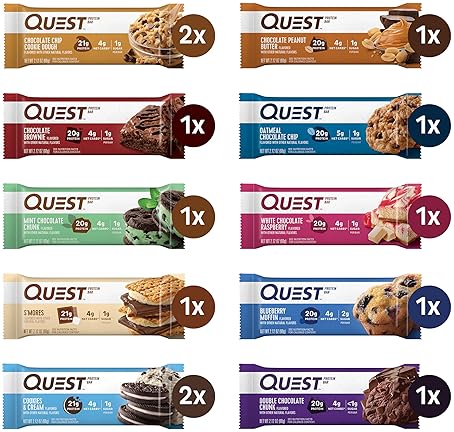Quest Nutrition Ultimate Protein Bars Variety Pack - High Protein, Low Carb, Gluten Free, Keto Friendly - 12 Bars