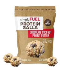 SimplyFuel Chocolate Coconut Peanut Butter Protein Balls - 8g Protein Snack