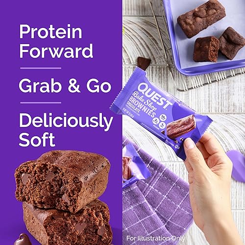 Quest Bake Shop Chocolate Brownies - High Protein, Low Carb - 10 Pack