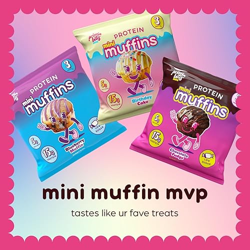 Alpha Prime Supplements Protein Mini Muffins | High Protein, Collagen Fortified Snack | 12 Packs - Variety Pack