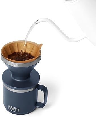 YETI Pour Over Coffee Maker Accessory Ramblers - Stainless Steel, Navy, Fits Any V60 Filter