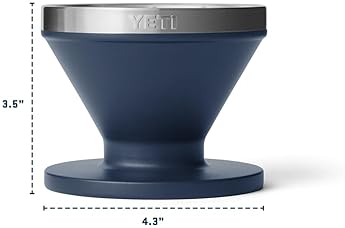 YETI Pour Over Coffee Maker Accessory Ramblers - Stainless Steel, Navy, Fits Any V60 Filter